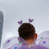 Les droits des personnes transgenres ont enregistré une avancée lundi à Hong Kong. Ici, un participant à la pride annuelle hongkongaise en 2018.